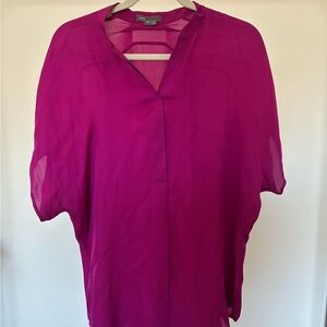 Vince 100% Silk Magenta Women's Top